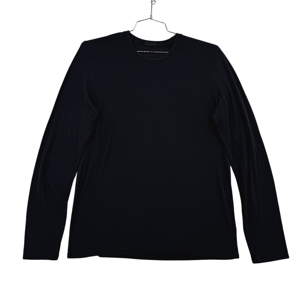ATM Anthony Thomas Melillo Long Sleeve Men Medium Black Good Modal Rib Crew